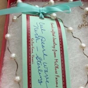 Cultured pearl sterling silver necklace.
